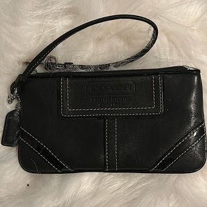 Coach black small wristlet